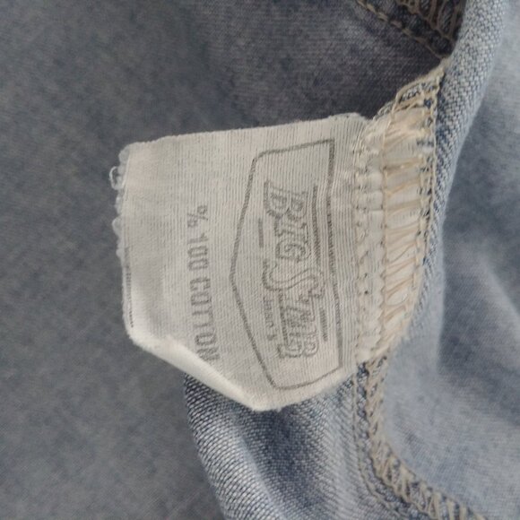Big Star Mens 100% cotton snap front blue denim lightweight jean shirt Small - Picture 12 of 14